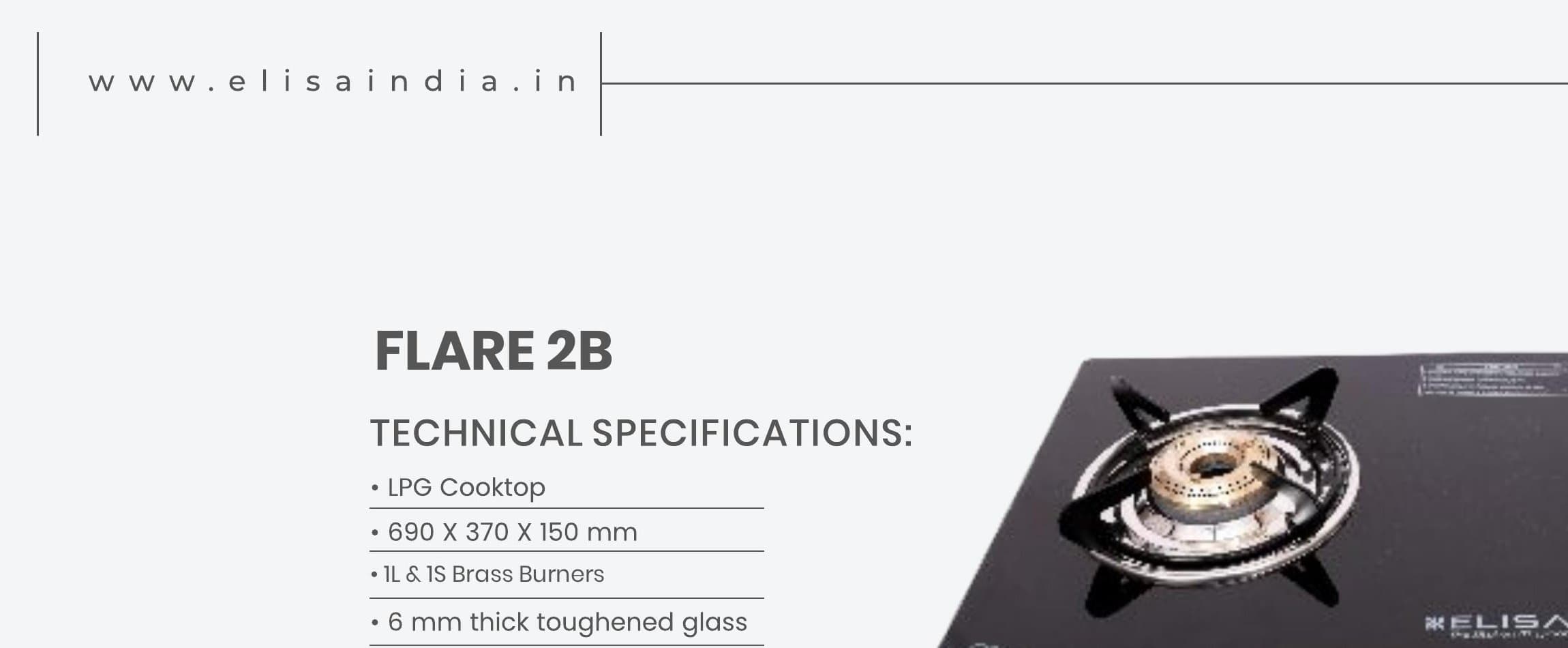 Elisa Flare 2B - Elisa India Gas Stoves