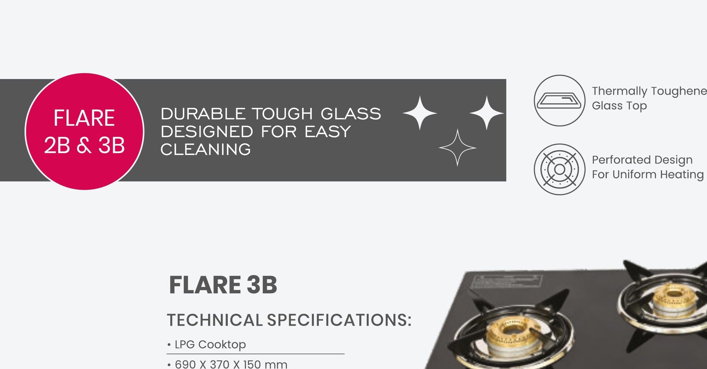 Elisa Flare 3B - Elisa India Gas Stoves